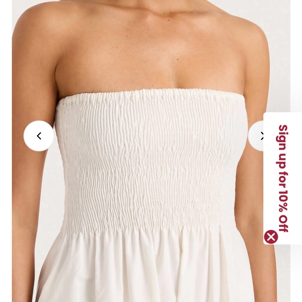 Faithfull The Brand - Jamie Midi Dress, Size 6, White - Picture 4 of 7